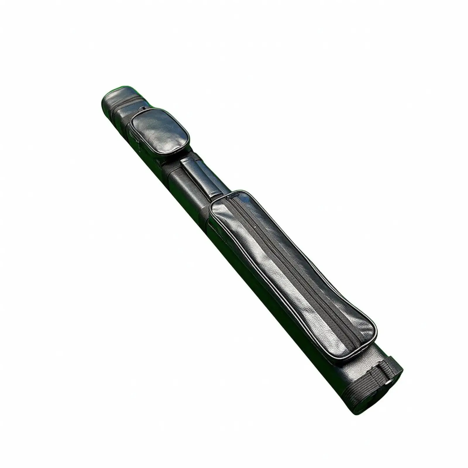 Leather Snooker Cue Stick Case 5 Section with Carry Strap for Billiard Supplies and Accessories