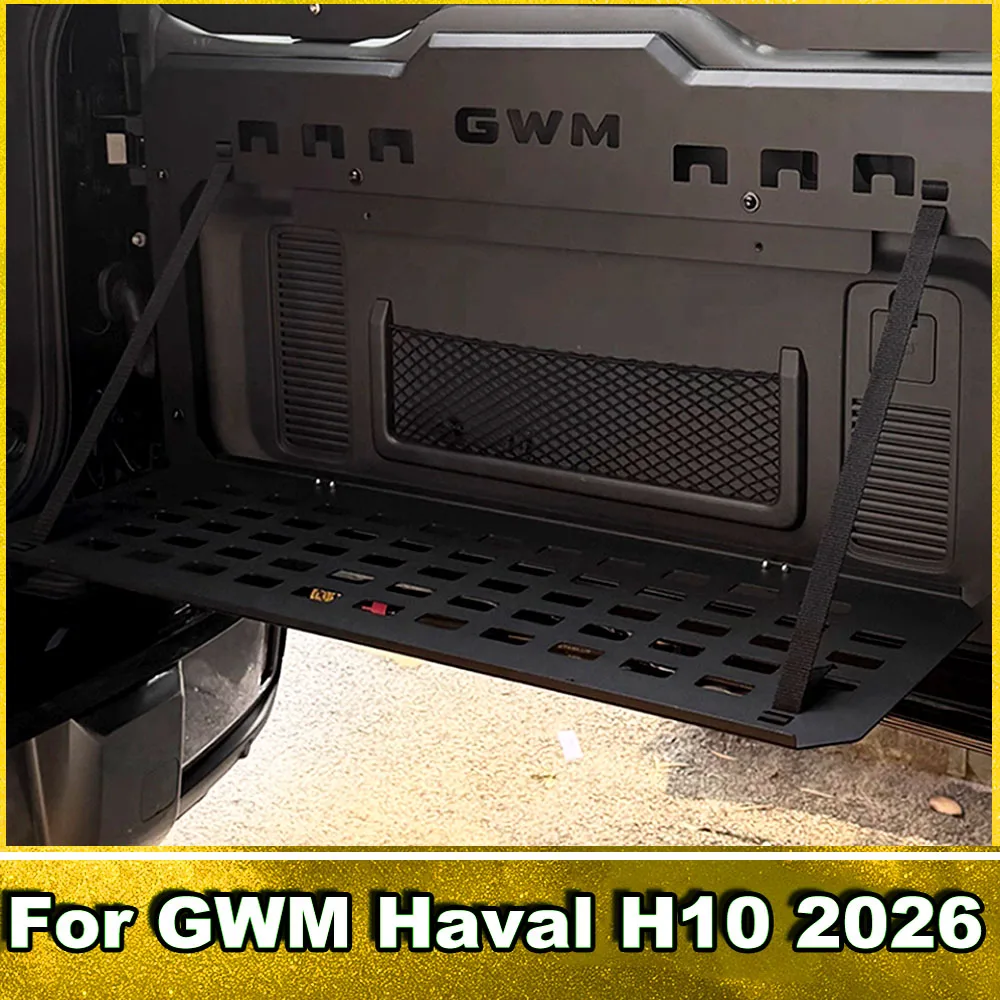 Foldable Tailgate Storage Rack For GWM Haval H10 2026 Manganese Steel Expansion Platform No Drilling Rear Door Organizer Parts
