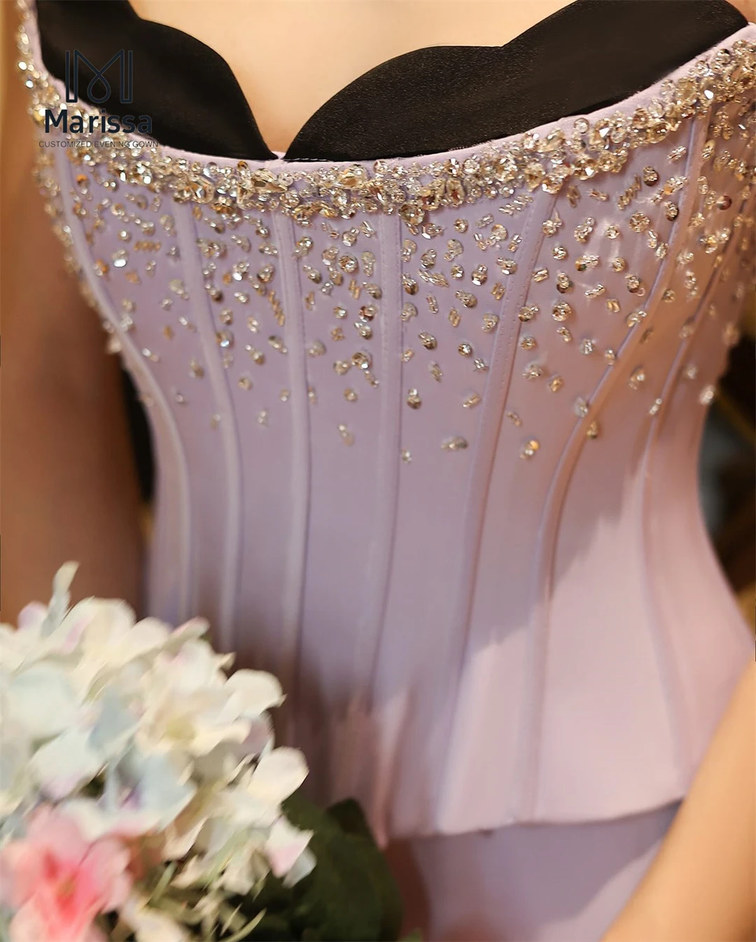 ماريسا فساتين لحضور الحفلات الموسيقية الفاخرة 2025 امرأة حفلة تشديد الساتان المطاطي فساتين أنيقة مخصص خارج الكتف فستان حفلات الزفاف #4