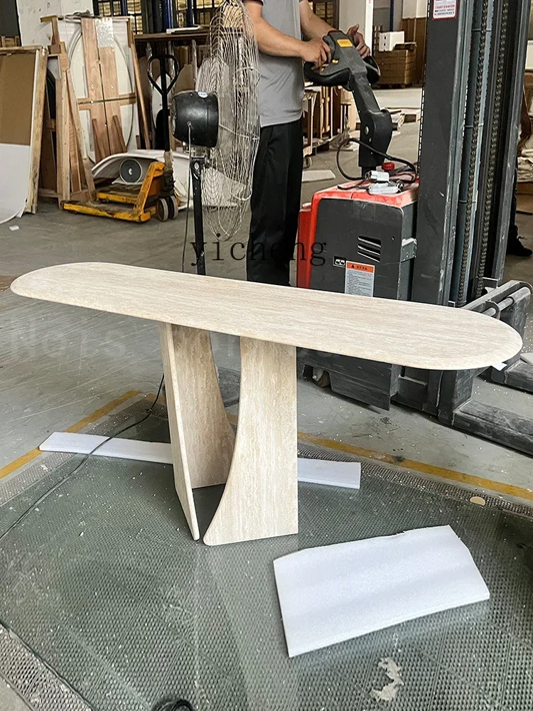 B1 نمط فاخر خفيف مقابل طاولة مدخل الحائط، طاولة شريط دخول بسيطة ومبتكرة #4