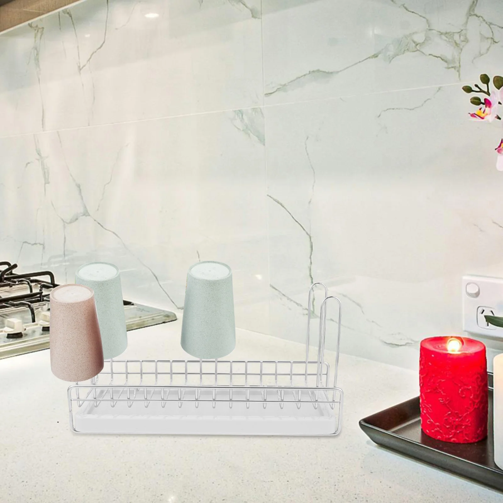 

Cup Drain Rack Stand Tray Holder Coffee Drying Bottle Stainless Steel Racks Baby