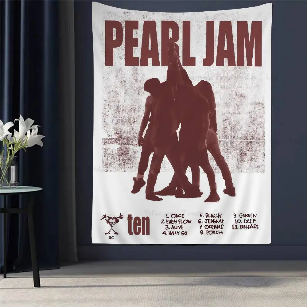 

Banda Pearl Jam Ten Art Rock Chart Tapestry For Living Room Home Dorm Decor Art Home Decor