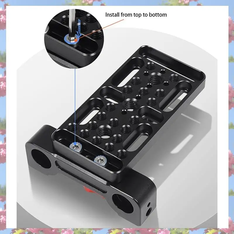 

Photographic Universal 15Mm Double Hole Tubing Clamp Single Knob Locking Clamp Cage Rail Mounting Connector,A Easy To Use