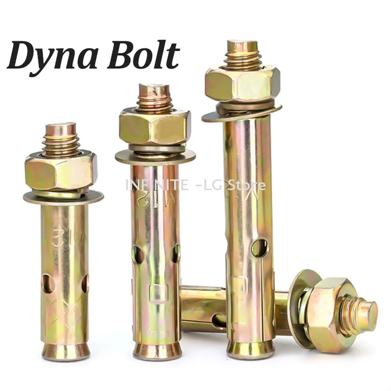 10pcs Dyna Bolt/ Expansion Bolt/ Dynabolt/ Concrete Anchor Bolt 1/4