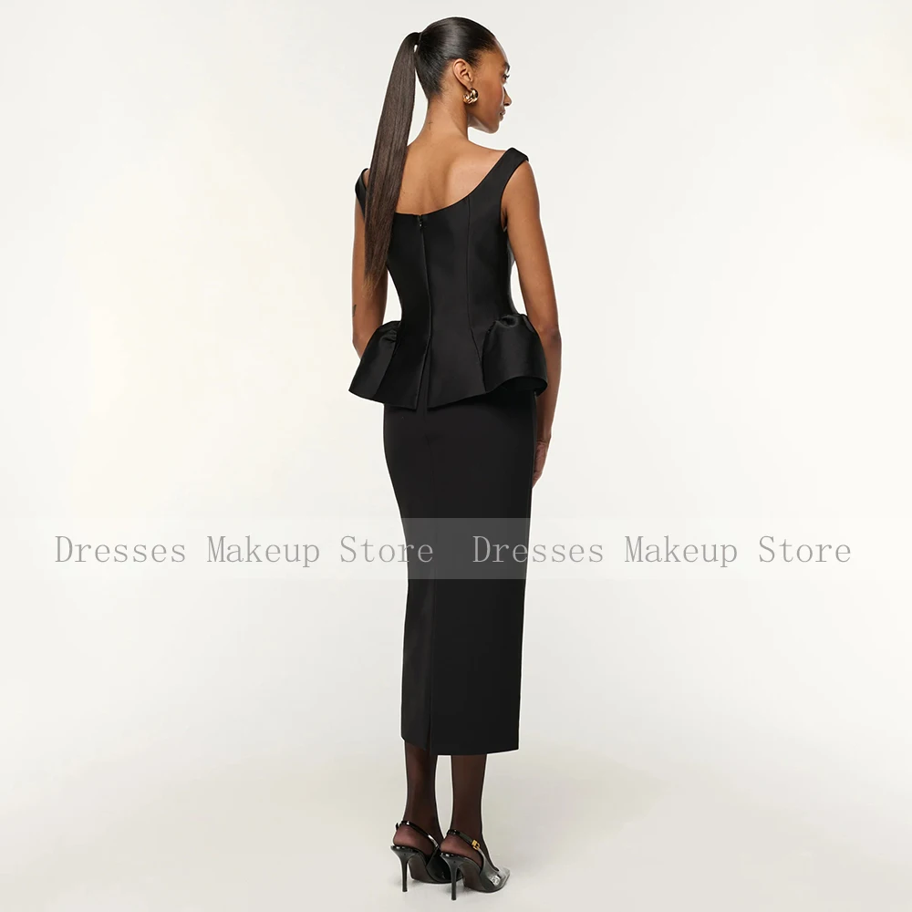 Maßgeschneidertes Modernes Partykleid Midi-Teelänge V-Ausschnitt Schulterfreies Cocktailkleid Kurzes Kristall-Säulen-Abendkleid Cocktail-Robe – Detail 3