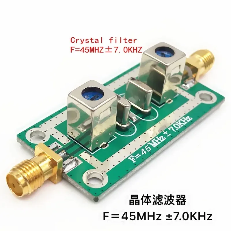 45MHz Quartz Crystal Bandpass Filter Narrowband RF Signal Processing Component Bandwidth ±7KHz