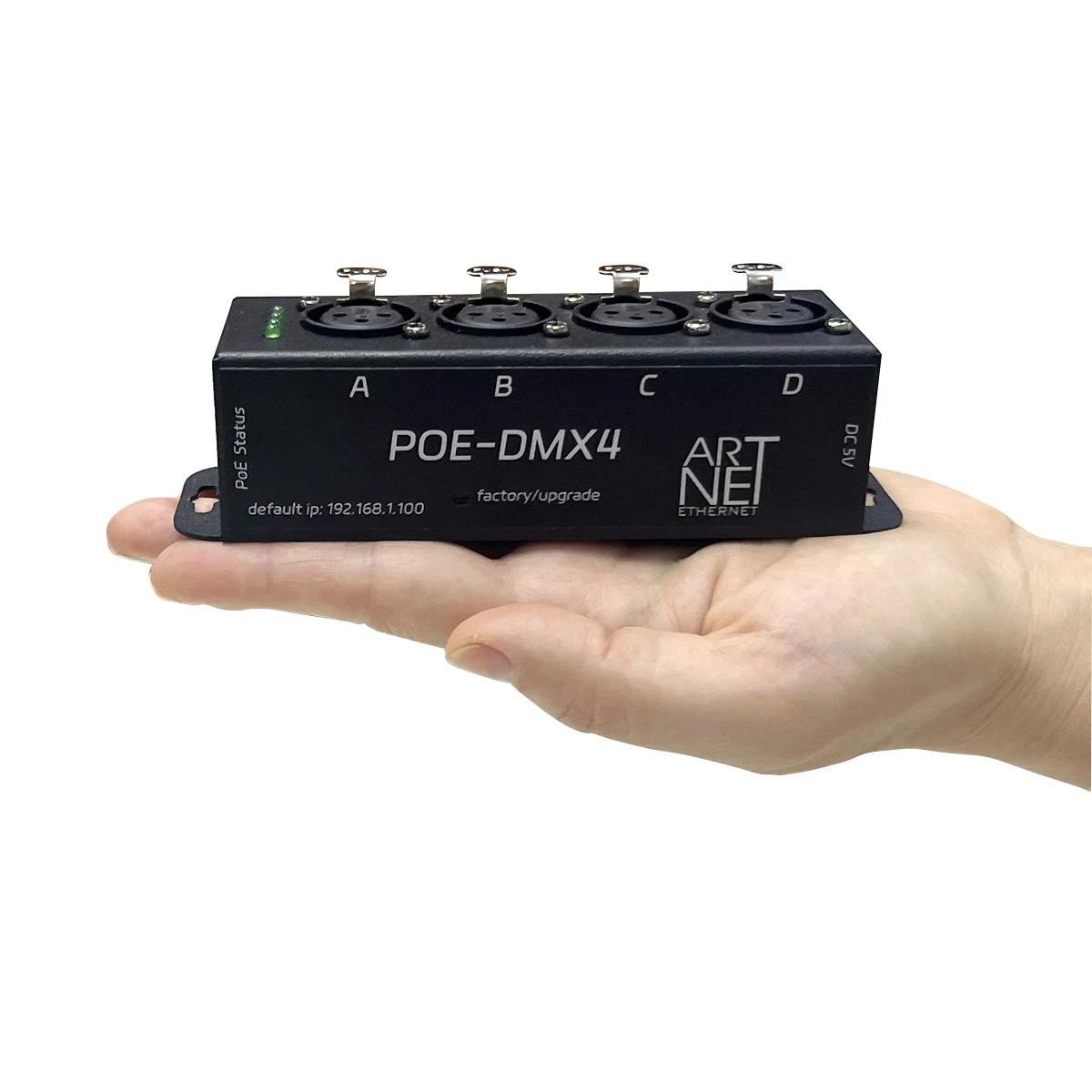 ArtNet DMX w cztery strony 2048 ArtNet do DMX dwukierunkowy konwerter 4 żeński 3PIN XLR OUT sygnał Converte kabel Ethernet POE mocy