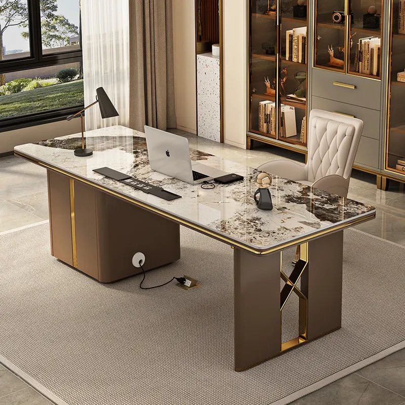 Minimalist Design Office Desks Modern Living Room Luxury Villa Office Desks Homestay Advanced Furniture Escritorio Ls40bgz