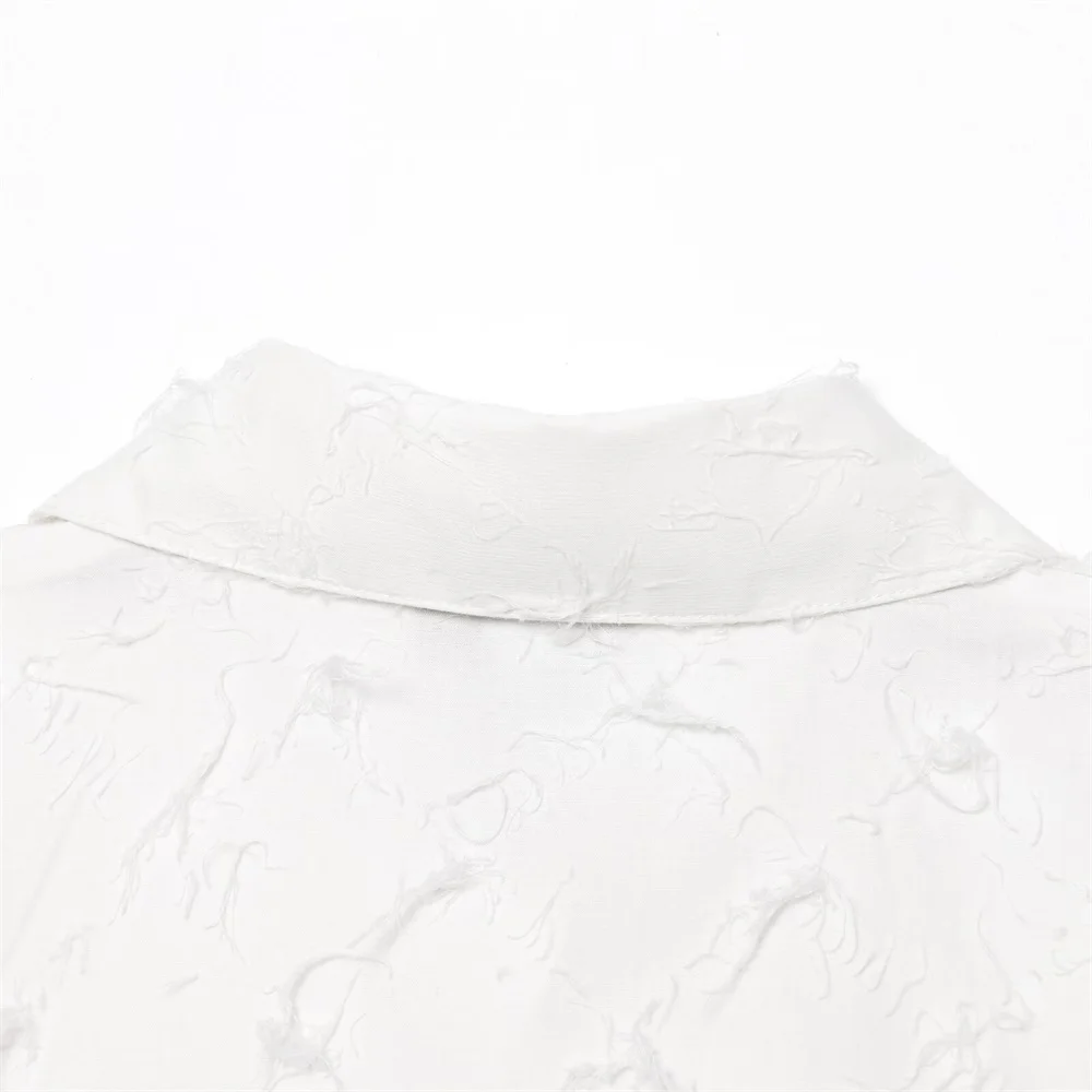 Sommer neue Damenmode lässig europäischen und amerikanischen Stil große Silhouette Quaste Hemd