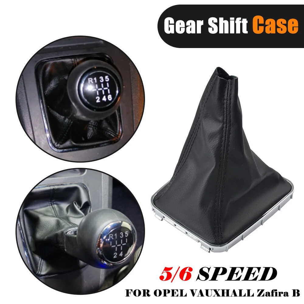 Dust-Proof Cover PU Leather Car Gear Shift Stick Gaiter Boot For OPEL VAUXHALL Zafira B 2005-2014 Car Accessories