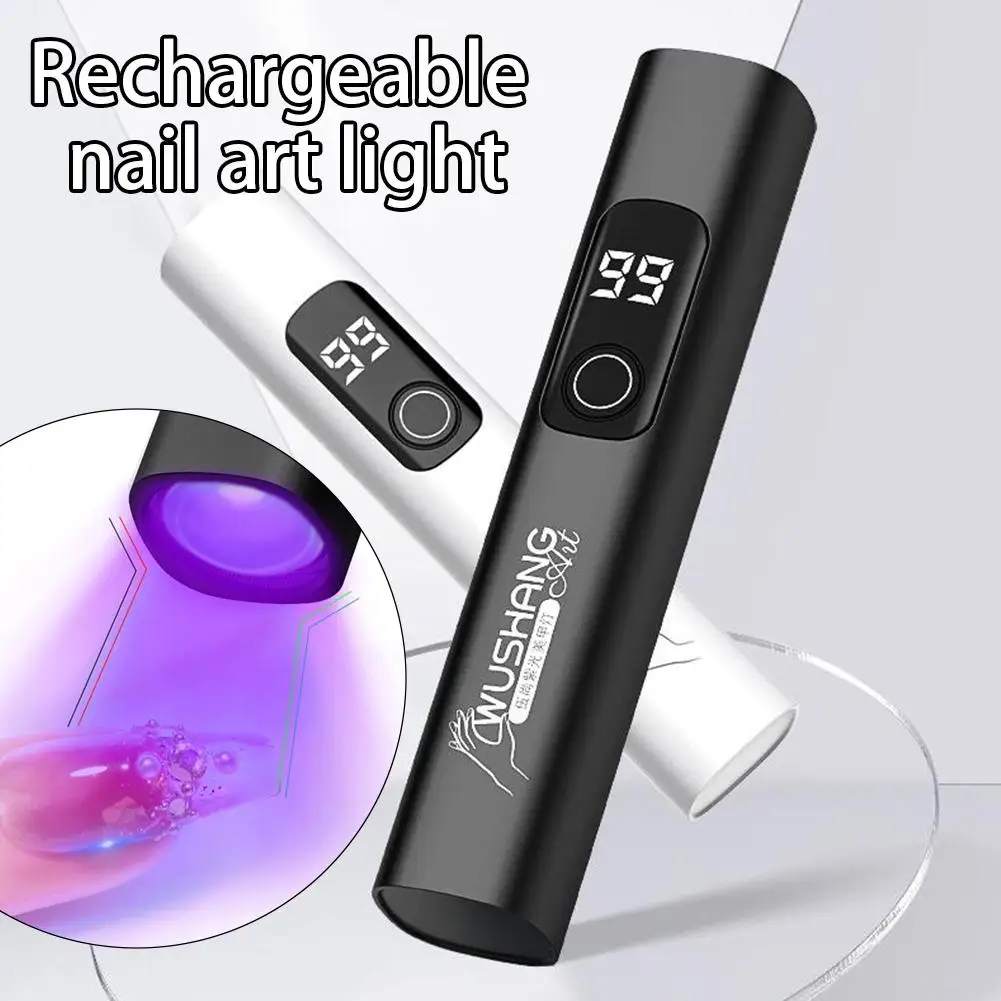 Oplaadbare nail art-licht UV LED-nagelgellamp Digitaal scherm Mini-timer Droger Gel-nageldisplay Nagels Ligh Draagbare modi E4X4