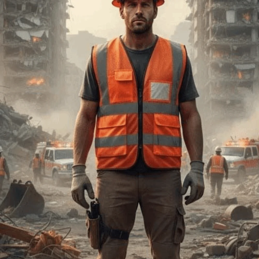 High Visibility Reflective Vest with Pocket One Size Outdoor Safety Clothing Breathable Warning Safety Running Gear Traffic