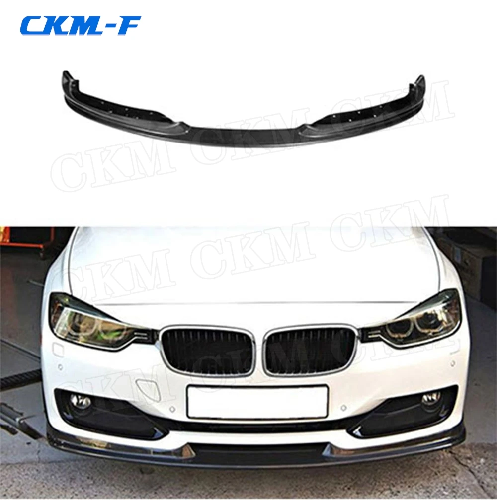 For BMW F30 Carbon fiber/FRP Front Bumper Lip Chin Spoiler for BMW 3 Series F30 Standard Base Sedan 4 Door H Style 2013-2017