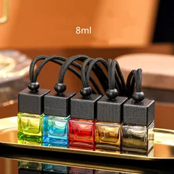 10/30/50pcs 8ml Empty Car Perfume Bottle Aromatherapy Bottle Car Pendant Decoration Colorful Glass Bottle Cosmetic Container