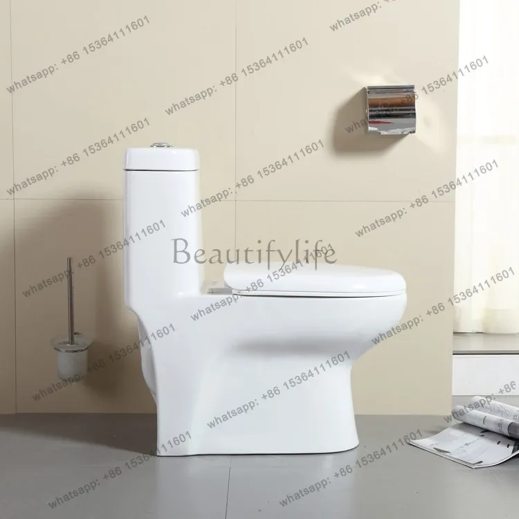 

One-piece toilet, silent water-saving household toilet