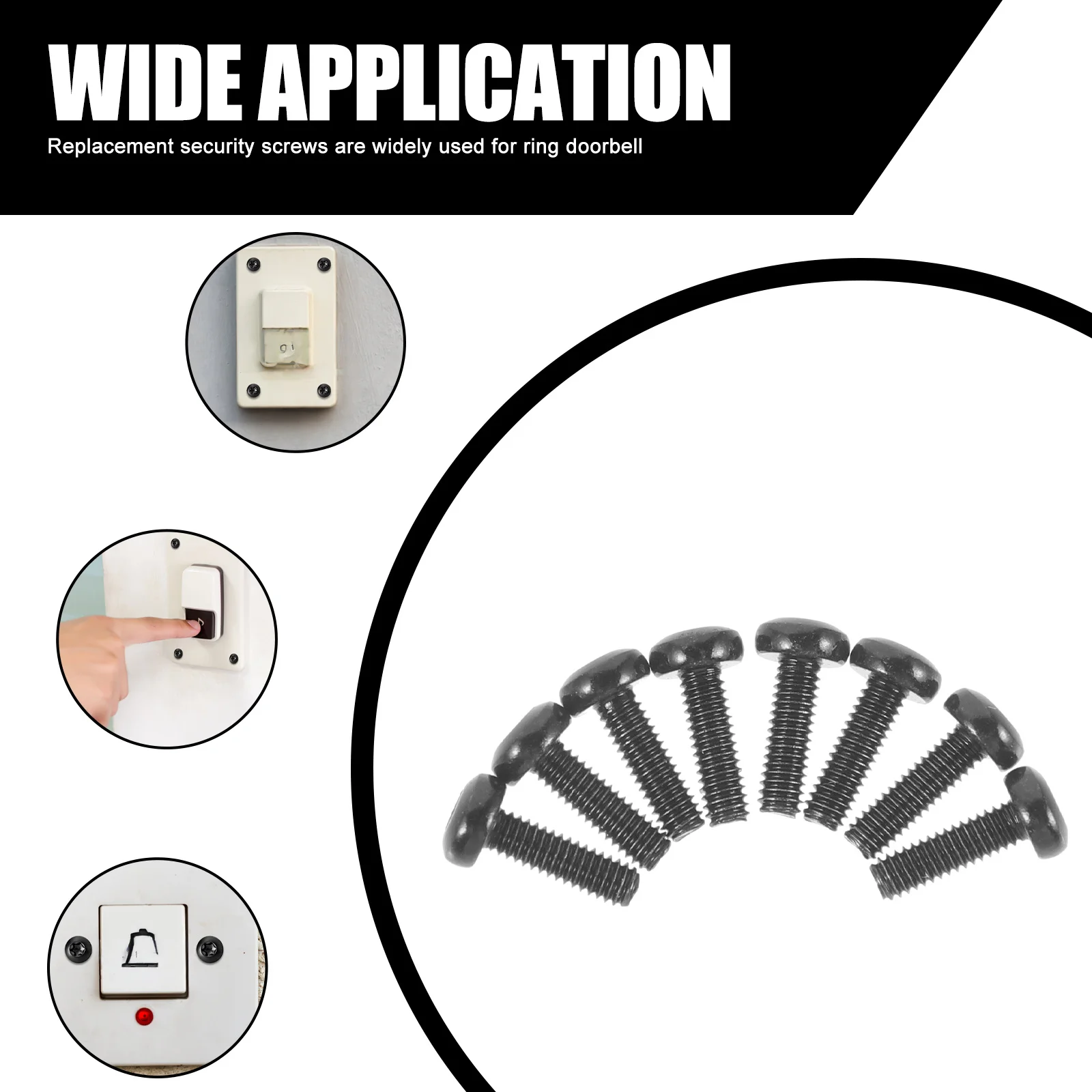 

100pcs Stainless Steel Pan Head Ring Doorbell Screws Replacement Rustproof Wear-Resistant Security Hardware For Ring Camera