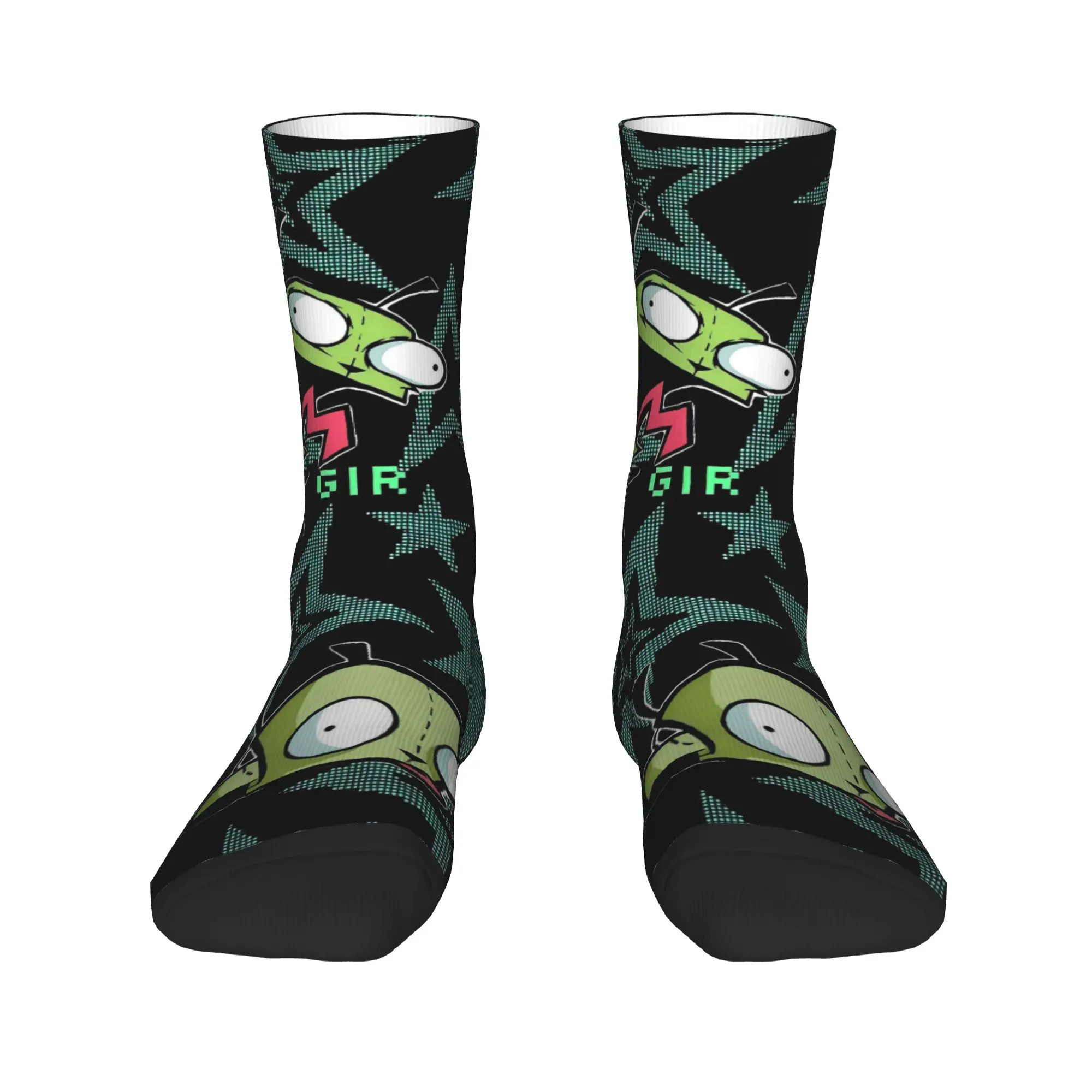 Invaders Zims Cartoon Cute Stockings Unisex Men  Socks Breathable Funny Socks Winter Outdoor Non Slip Graphic Socks Gift