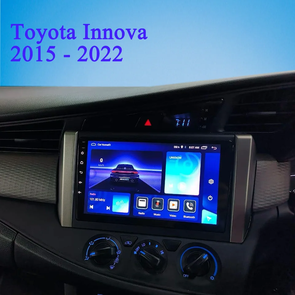 Android 14 8G+128G Car GPS Navigation DVD Cassette For Toyota innova 2015 2017 2019 2011 2022 Car Radio Stereo Head Unit 4G Lte