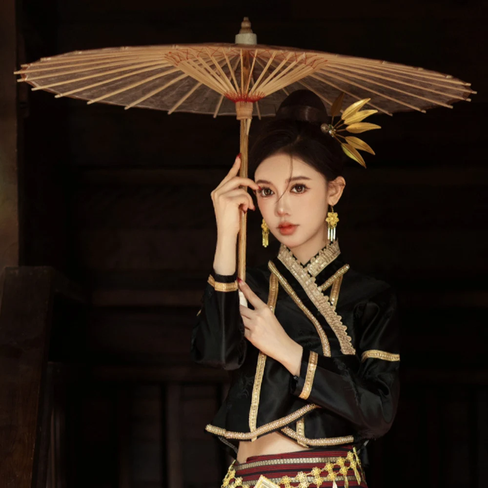 Hollow Leaf Shaped Chinese Hair Stick Pins Women's Hair Stick Crystal Flower Novel Elastic Headdress Ethnic Jewelry Ornaments