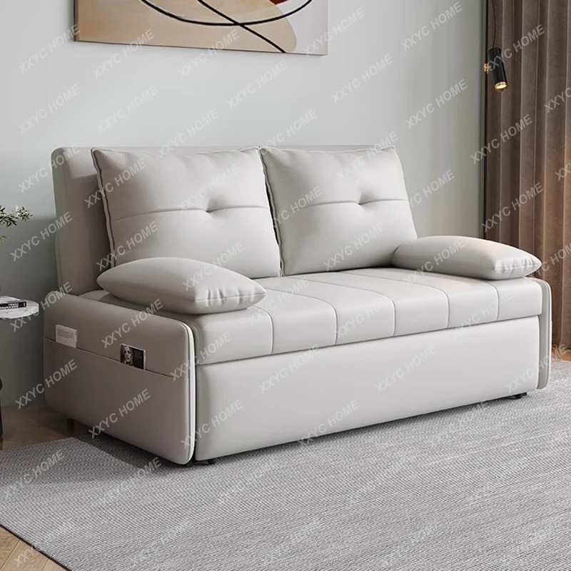 

VHBest saller Foldable sofa bed dual-purpose living room matte cloth removable and washable single double multi-functional push