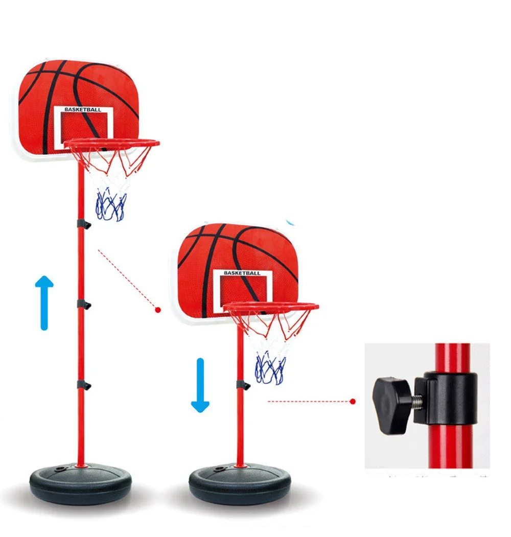 New Basketball Stands Height Adjustable Kids Basketball Goal Hoop Toy Set Basketball for Boys Training Practice Accessories