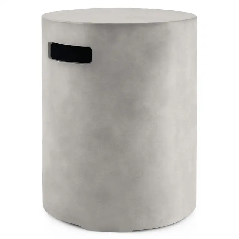 Outdoor Weather Resistant Tank Hideaway Table Fits Standard 20 LBS Propane Gas Tank for Fire Pits