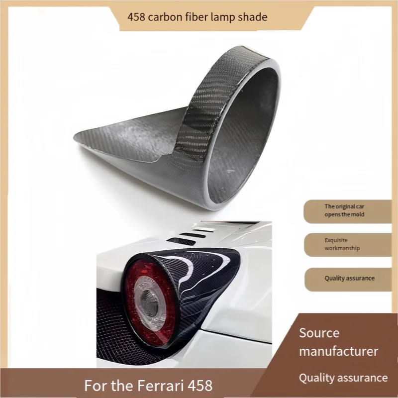 Kohlefaser-Lampenschirme, Lampenrahmen und Rücklichter, anwendbar für Ferrari 458, von 2013 bis 2016).