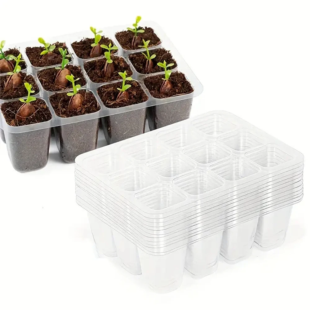 

10pcs Plastic Seedling Pot Set Good Air-Permeability Seedling Pot Garden Accessories