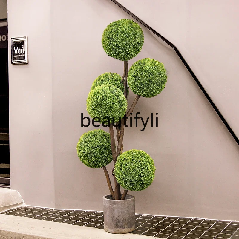 

Simulation plant false tree Milan spherical plant floor potted plant decorative bonsai landscaping ornament