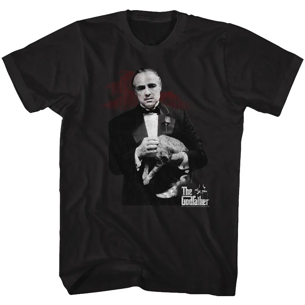 

The Godfather Movie Marlon Brando Don Vito Corleone Holding Cat Men's T Shirt