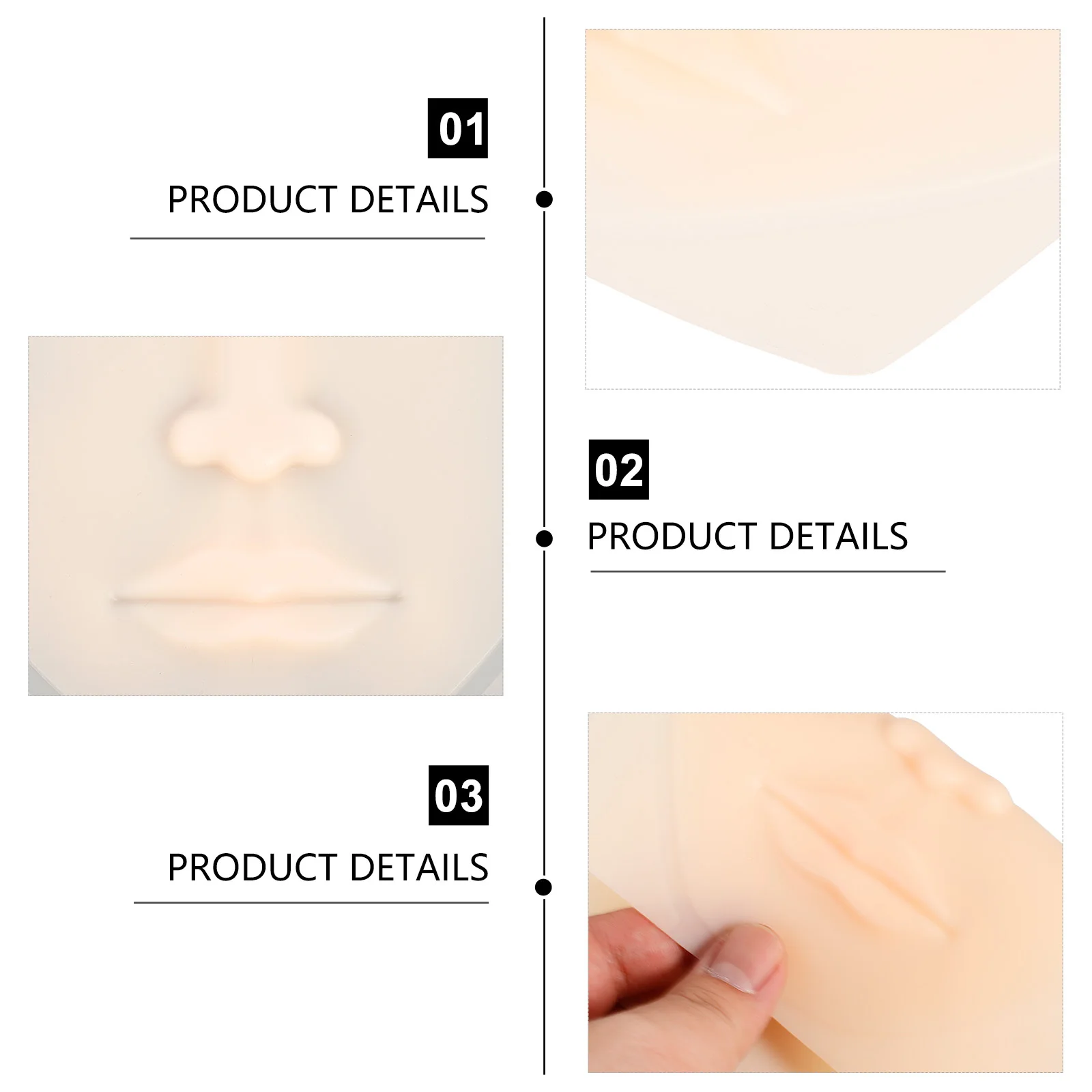 

Eyebrow Tattoos Practice Skin High-Quality Silicone 3D Realistic Feel For Artists Beginners Outlining Shading Training