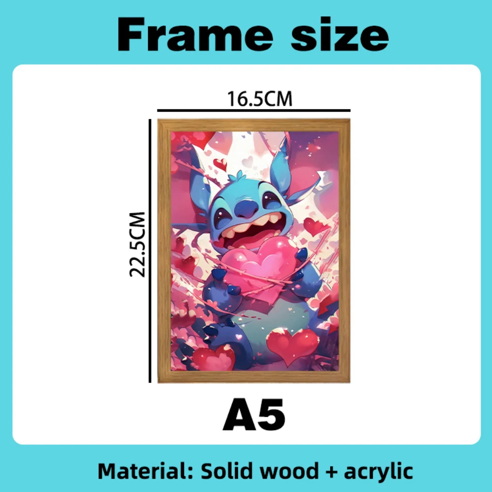 Anime Figura Punto Luce Pittura Cornice per foto Carino Led NightLight Camera da letto Parete Comodino Decorazione Camera dei bambini Lampada lunare