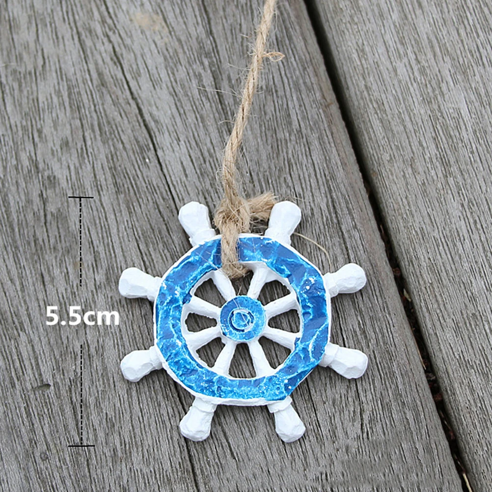 

6 Pcs Mini Fishing Net Accessories Colorful Mediterranean Hanging Sea Star Resin Pendant Delicate nament Home Decor Indoor