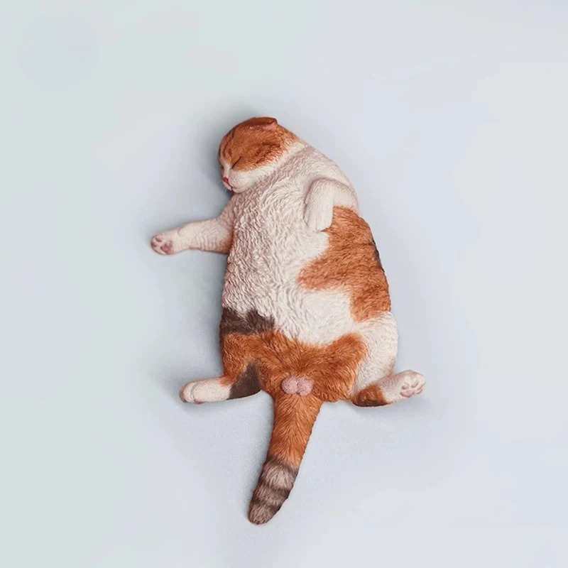 Auf Lager: JXK 1/6 Maßstab Simulierte Schlafende Katze, Handgefertigtes Modell für 12'' Actionfiguren, Trendige Spielpuppe, Desktop- und Autodekoration – Detail 6