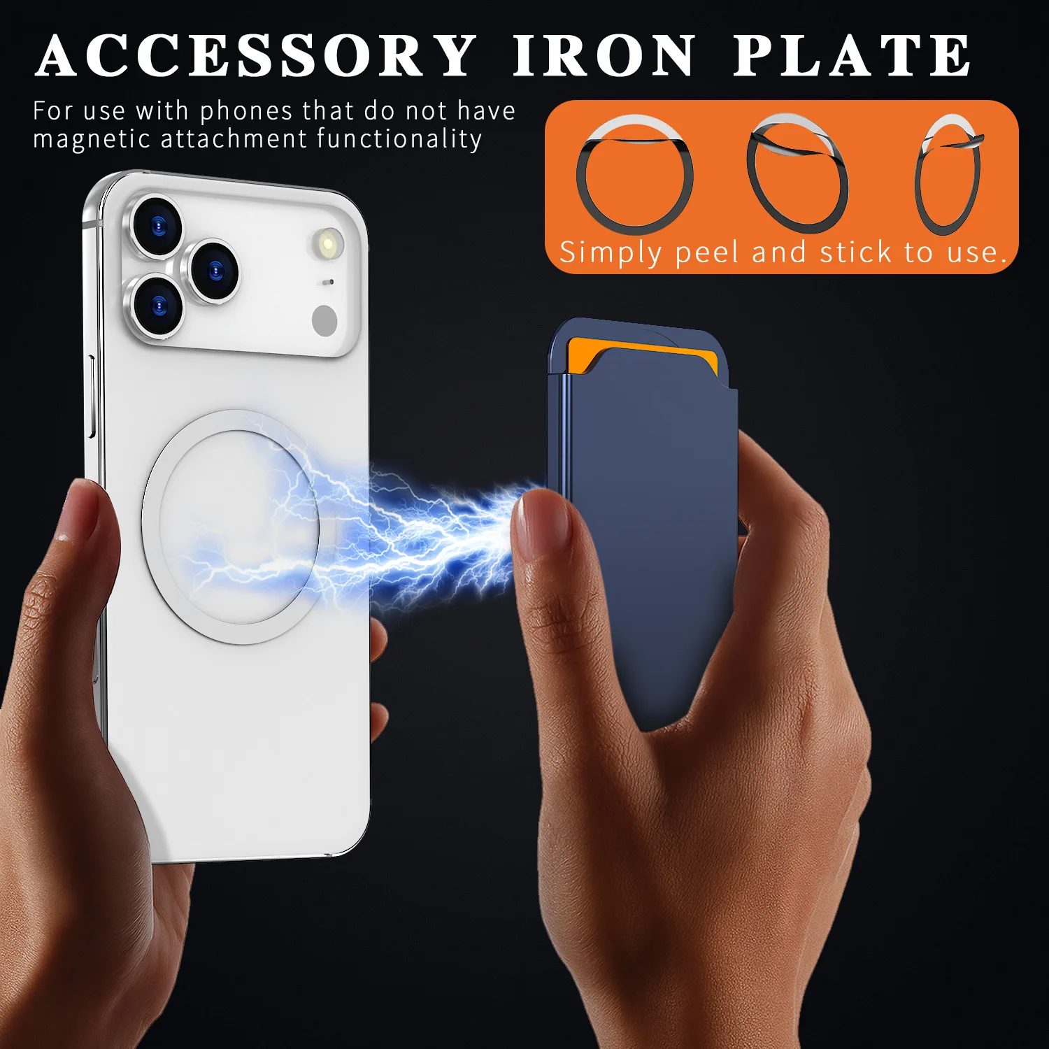 MagSafe Magnetische Geldbörse für iPhone 18 17 16 15 14 13 12 Pixel 10 Serie Harte Kreditkartenfach-Halterung für die Rückseite der Handyhülle – Detail 2