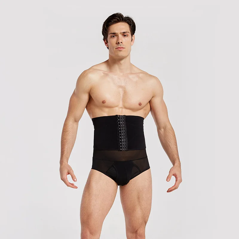 Heavywood Men‘s Body Shaper Abdomen Reducer Slimming Shorts Waist Trainer Fat Burning Pants Male Shapewear Fitness Leggings
