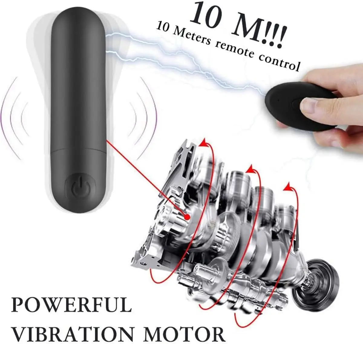 Remote Bullet Vibrator for Women -27 Waterproof Mini Vibrator with 10 Vibration Modes, Compact Clitoral Stimulator, Quiet
