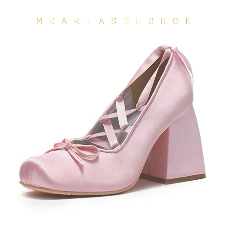 

Chunky Heels Lolita Pumps Shoes Women 9cm Heel Mary Janes Shoes Spring Summer Autumn Fashion Comfy Women Dancing Shoes Pumps