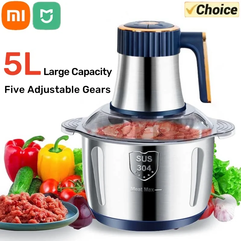 xiaomi-hachoir-a-viande-electrique-multifonctionnel-broyeur-d'aliments-trancheuse-a-legumes-en-acier-inoxydable-processeur-hachoir-melangeur-de-cuisine-5l