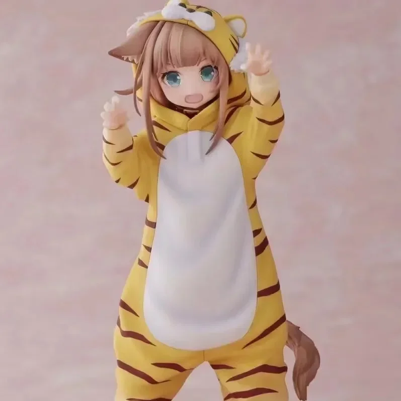 Standing Cat Ear Tiger Girl Kawaii Action Figure Hot Anime Girl Figures PVC Collection Figurines Cute Model Doll Gifts Kids Toys