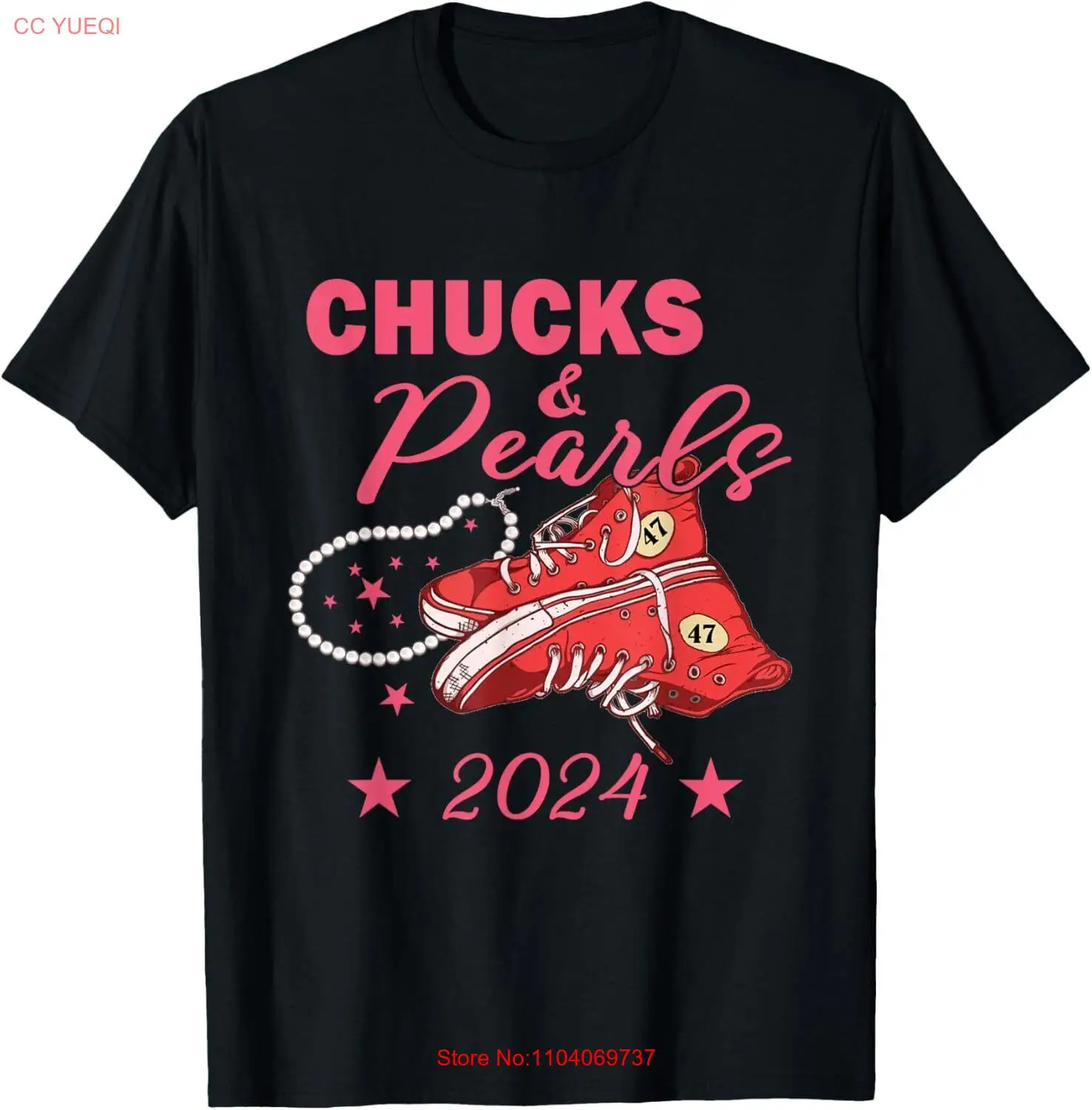 Chucks and Pearls shirt Kmala 2024 Chucks and Pearls T-Shirt