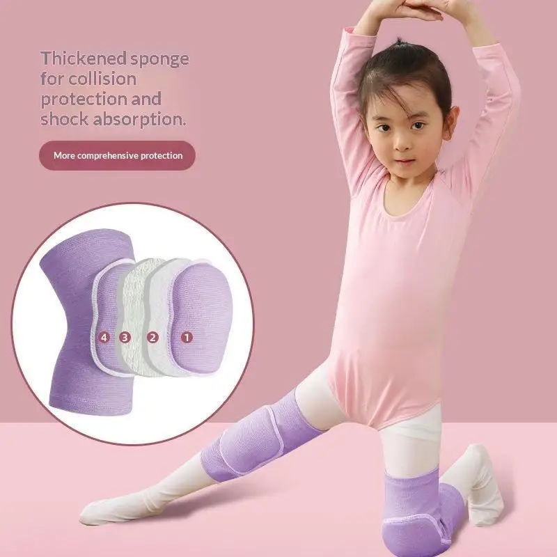 Children's Dance Knee And Elbow Protection Special Knee Sleeve For Dance Girls' Anti Fall Kneeling Sports Basketball