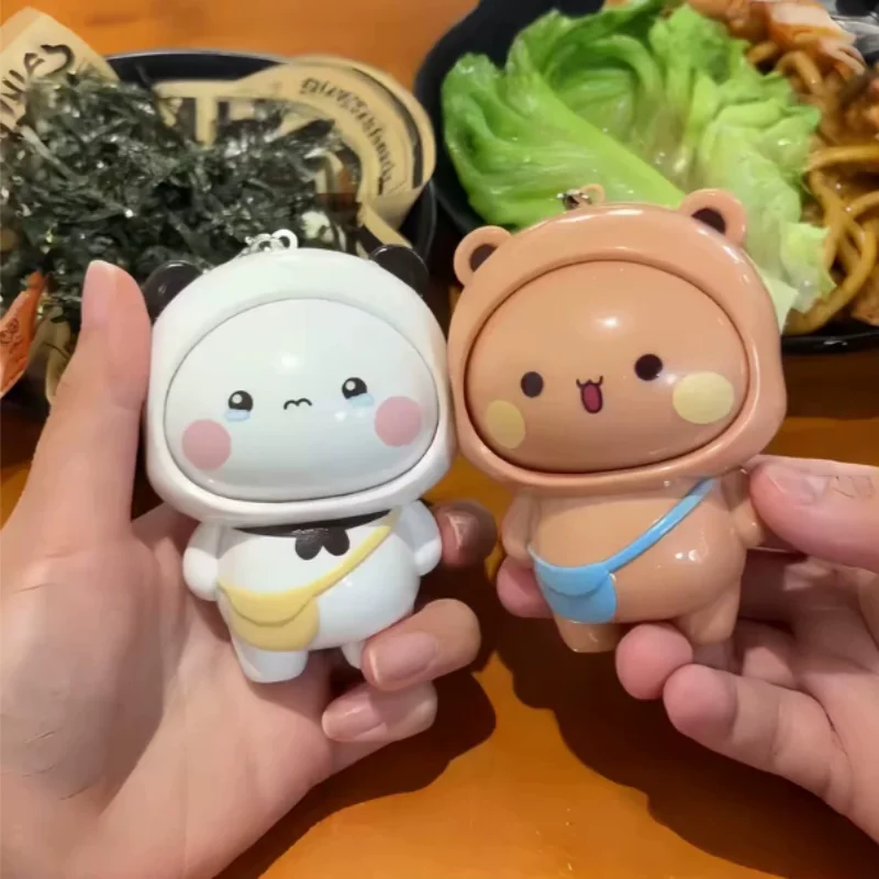 

Bubu And Dudu Face Changing Doll Official Cute Cartoon Panda Bubu And Yier One Click Face Swapping Keychain Pendant Bag Decor