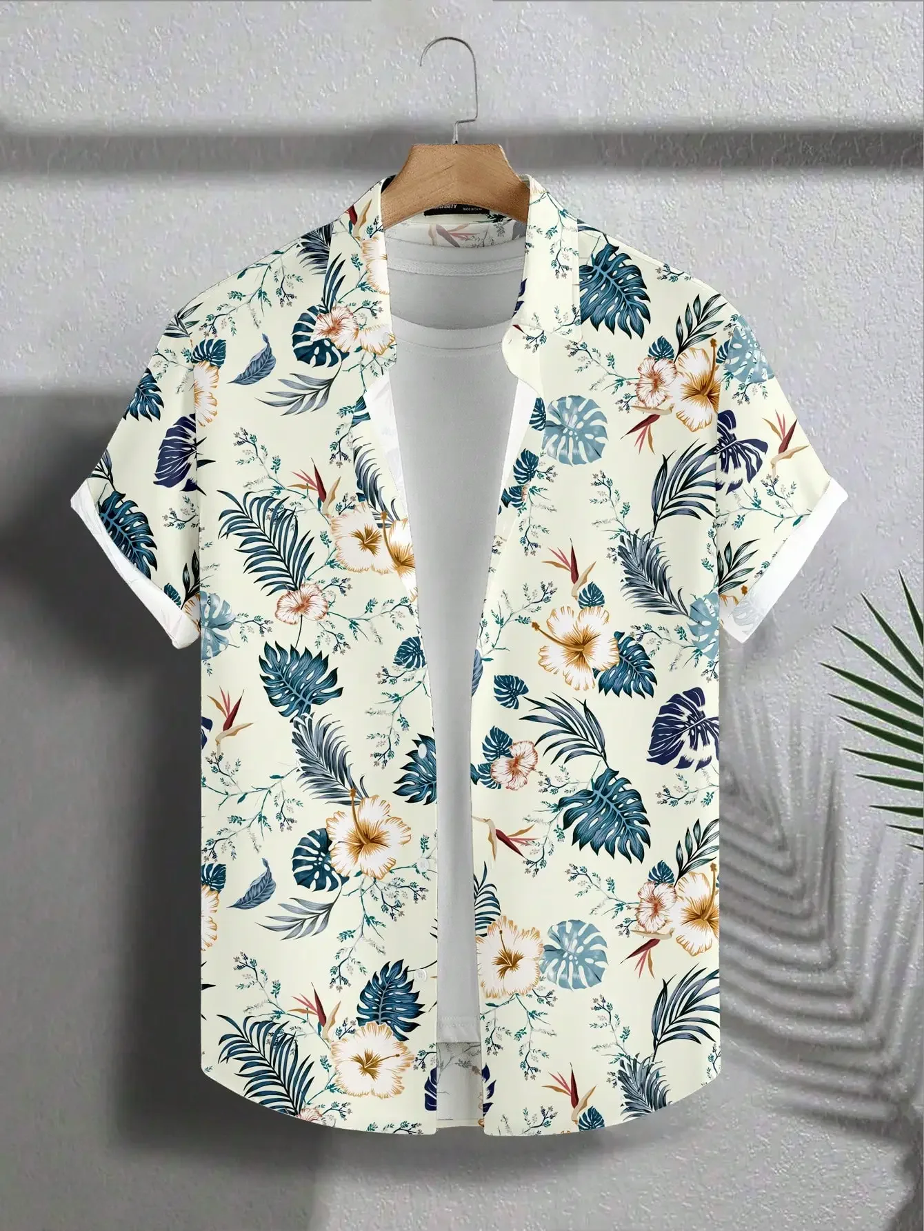

Mens Short Sleeve Floral Casual Shirt All Over Print