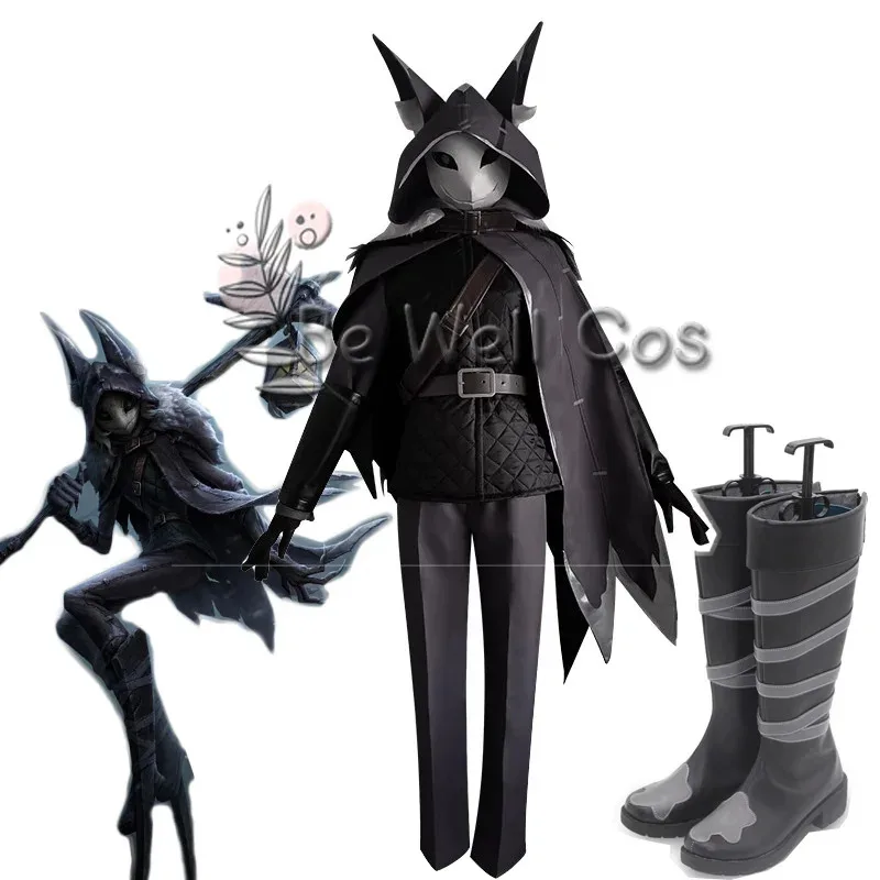 

Anime Game Identity V Night Watch Ithaqua Attendent Fashion Cosplay Costumes Women Men Halloween Cosplay Outfit Shoes Mask