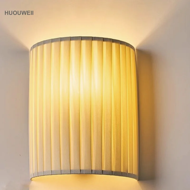 Simple Fabric Wall Lamp Bedroom Bedside Lamp Entrance Aisle Atmosphere Decorative Lamp