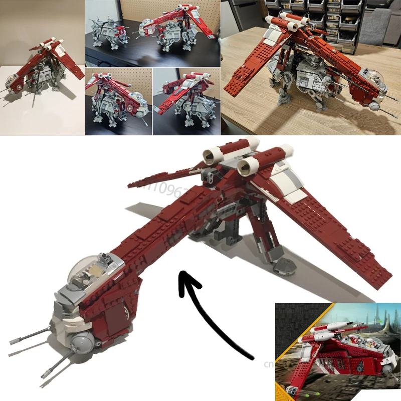 MOC Coruscant Dropship Model Compatible 75019 AT-Robot Building Blocks DIY Spaceship 75354 Assembly Brick kid Toy Christmas Gift
