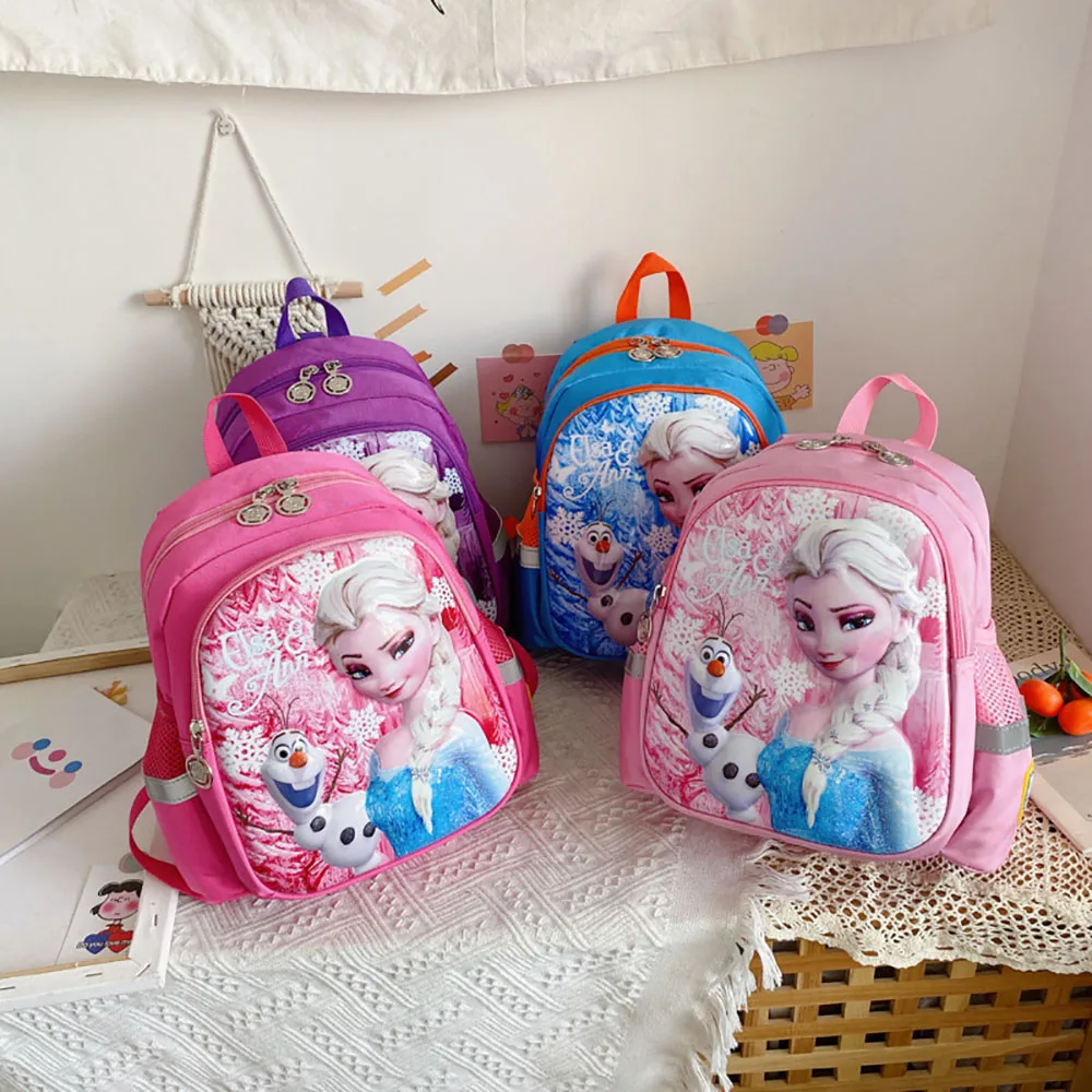 Disney Children Schoolbags Frozen Girls Backpack Sofia Princess Multi-style Cartoon Large Capacity School Bags Primary Backpack