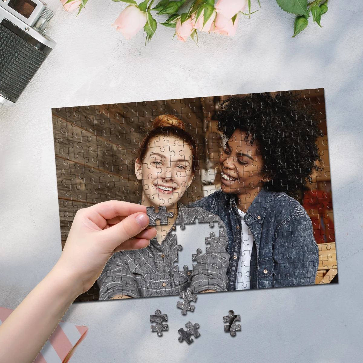 35/300/500/1029 Uds. Rompecabezas de fotos personalizado amigo regalo de cumpleaños hecho a mano personalizado con una imagen para un cumpleaños único