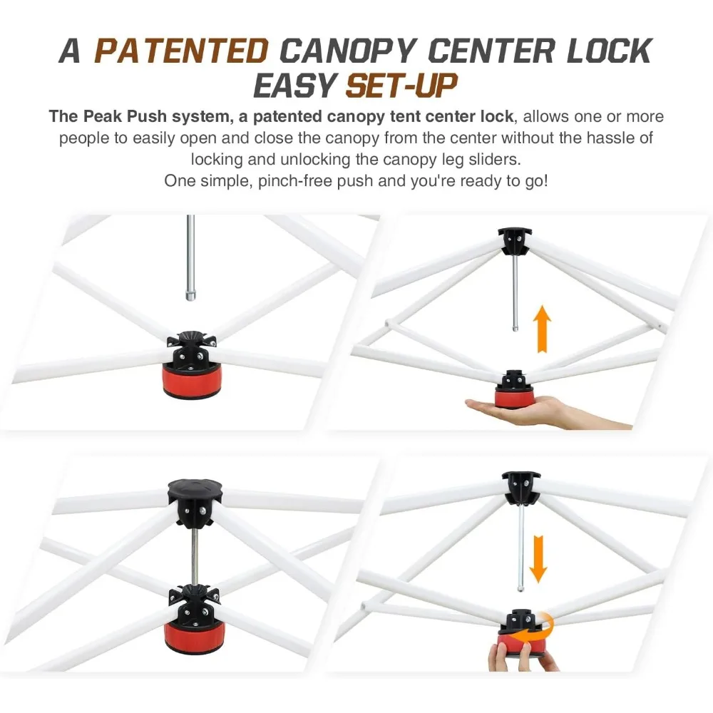 8x8 Instant Pop-Up Canopy Tent for Outdoor Beach Shelter - Easy Setup, Portable Sports Folding Shelter, One Person Assembly, Ide